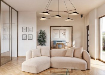 Render zona soggiorno - Villa Via Giovanni Pascoli 23, Torchiarolo - foto 2