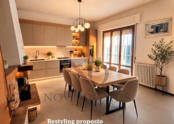 Cucina moderna con sala da pranzo luminosa (Grande - Villa Via dei Laghi 10, Castelnuovo Magra - foto 11