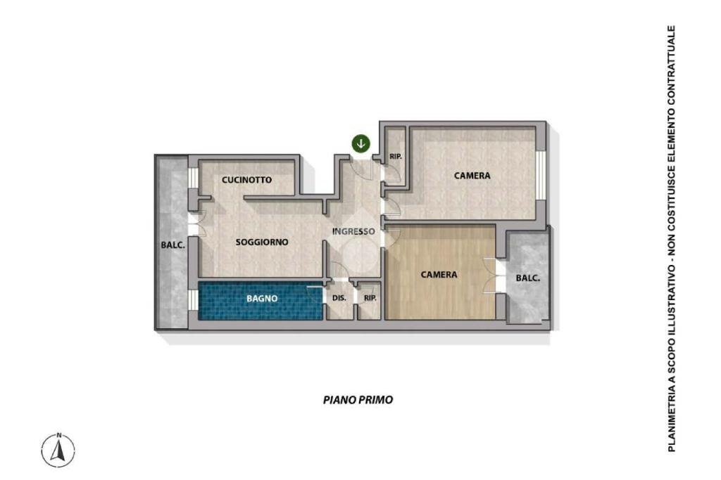 Quadrilocale Via Guardia Piemontese, Torre Pellice - planimetria 1