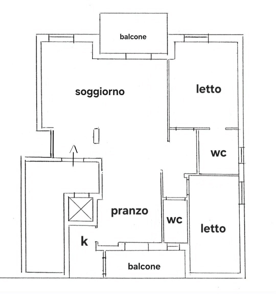 Quadrilocale COSIMO DI GIORGI, Lecce - planimetria 1