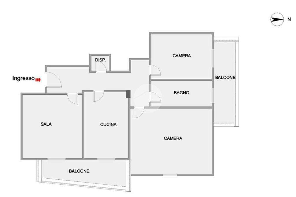 Quadrilocale Via G. Murtola, Genova (zona Palmaro) - planimetria 1