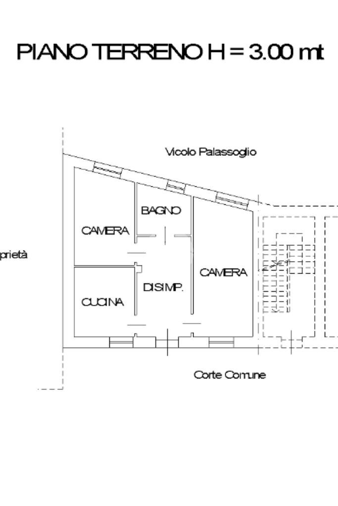 Trilocale Vicolo Palassoglio, Villarbasse - planimetria 1