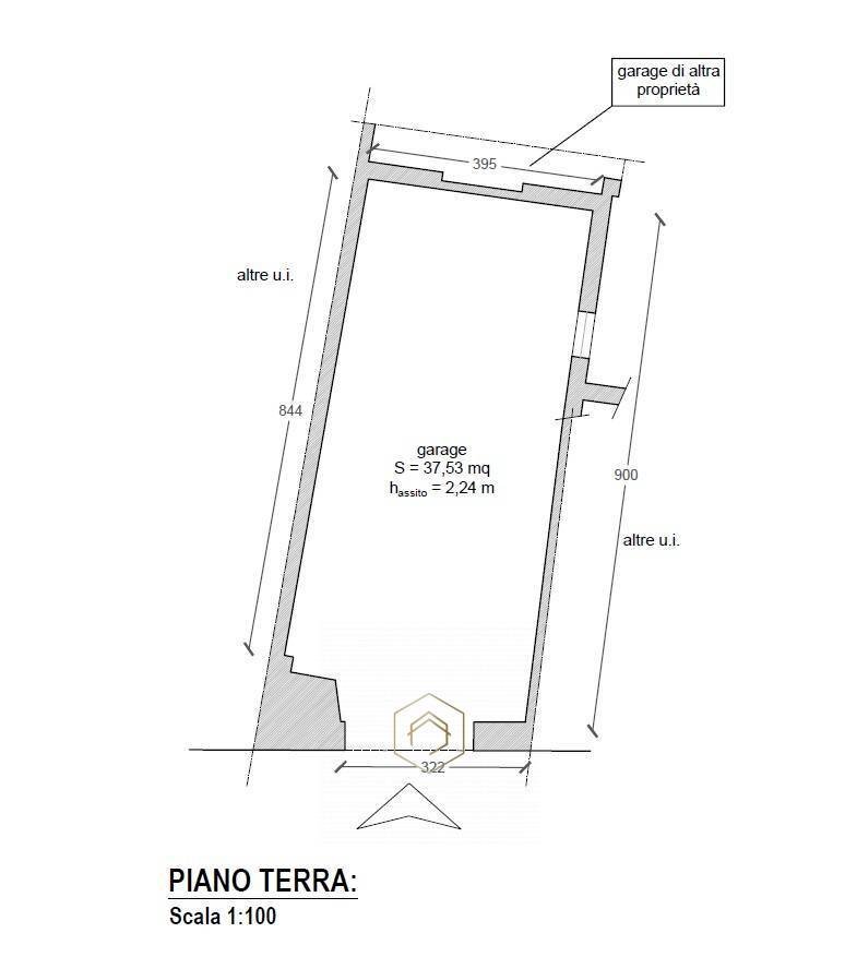 Foto 12 - Box Vicolo Del Granchio, Ferrara - planimetria 1