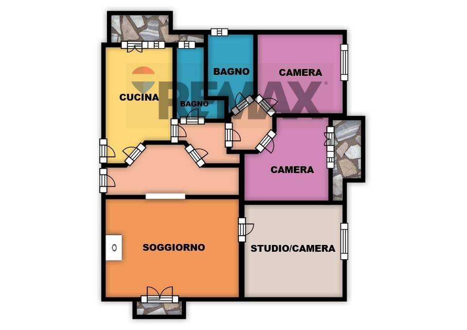 Pianta 2D - Quadrilocale via Monte Rosa
 
2, Arese - planimetria 1