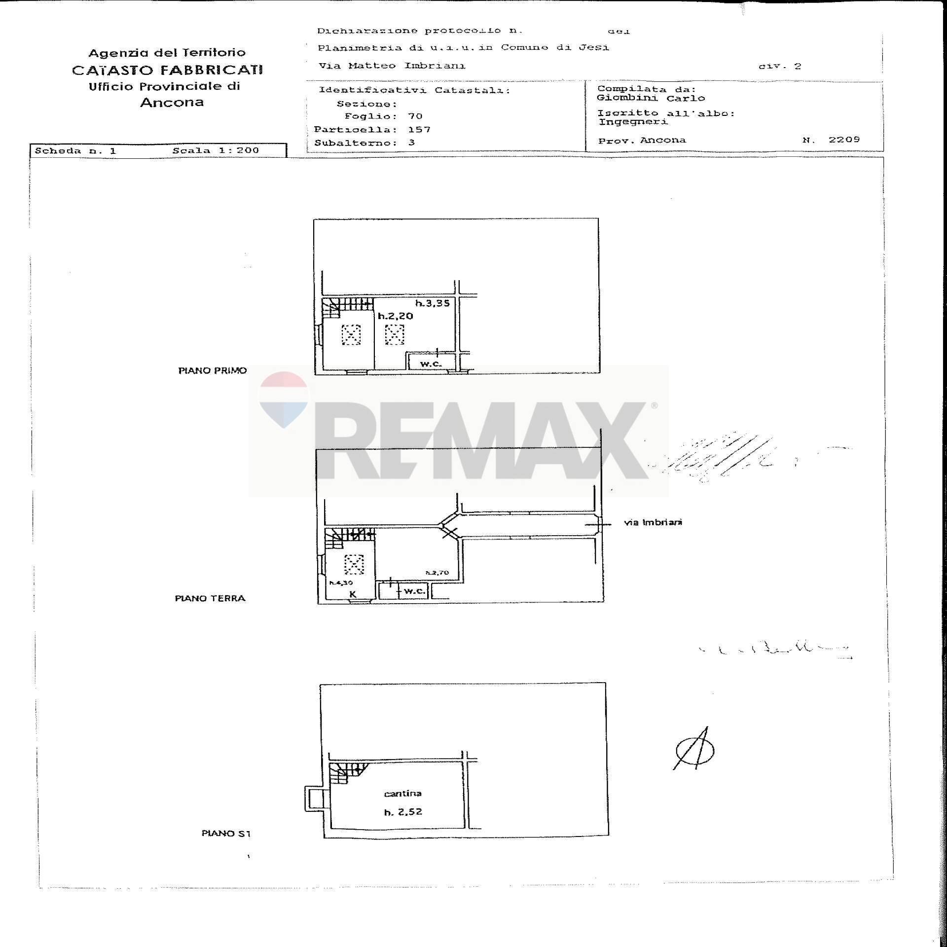 Pianta 2D - Bilocale Jesi - planimetria 1