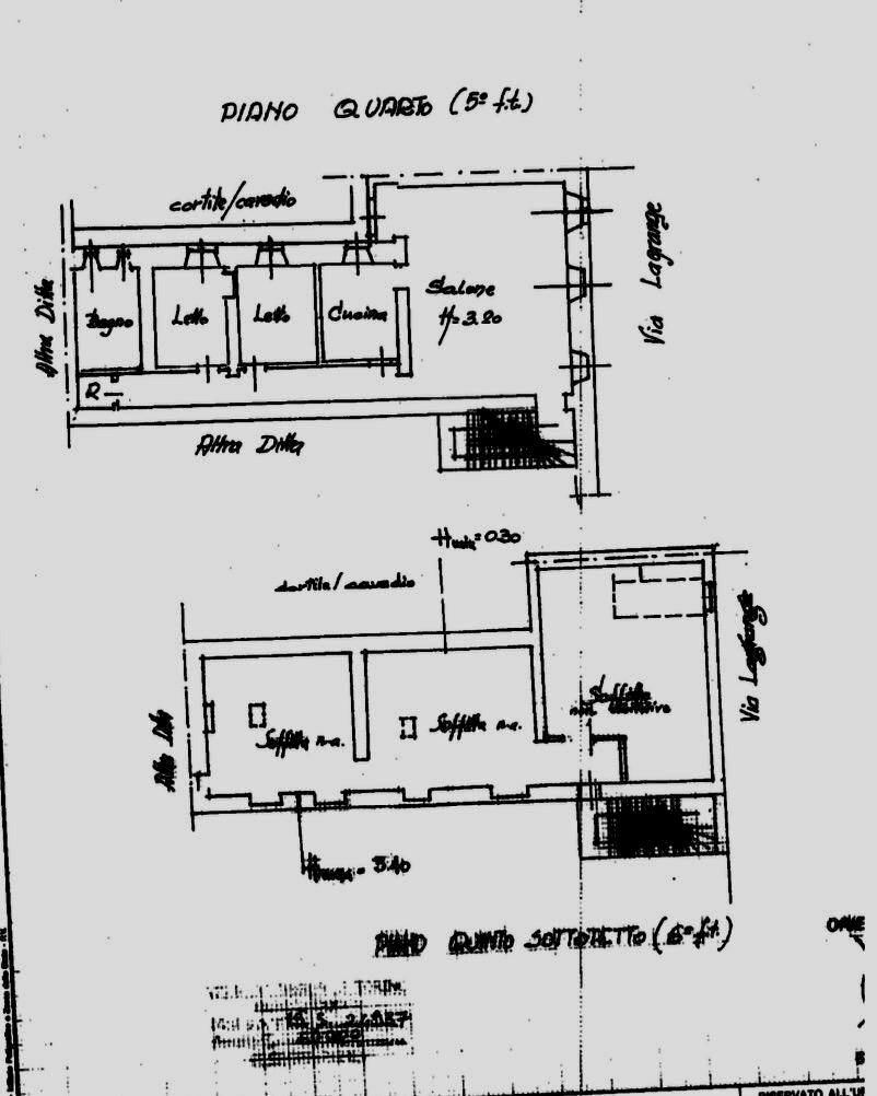 Foto 7 - Four-room apartment Via Giuseppe Lagrange, Torino - floor plans 1