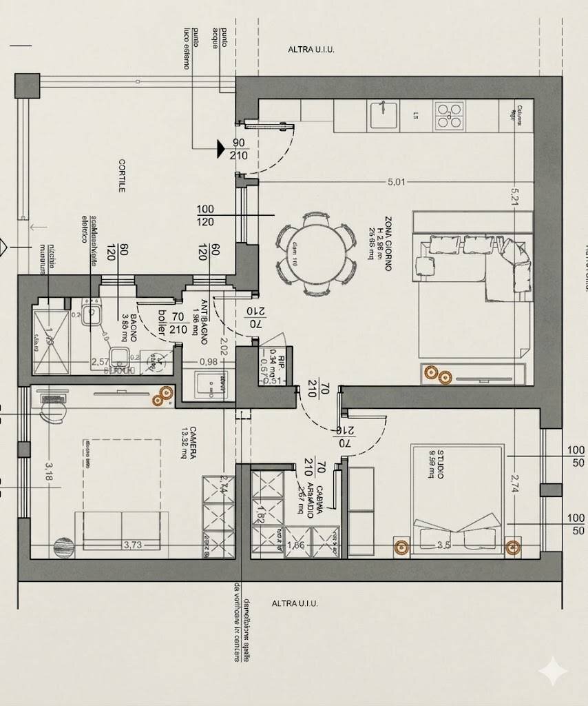 Foto 11 - Appartamento VIA SONDRIO, Melzo - planimetria 1