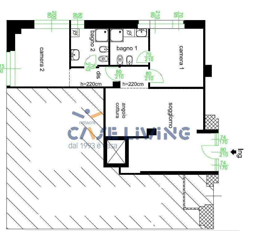 Foto 19 - Three-room apartment Via Salasco
 
20, Milano - floor plans 1