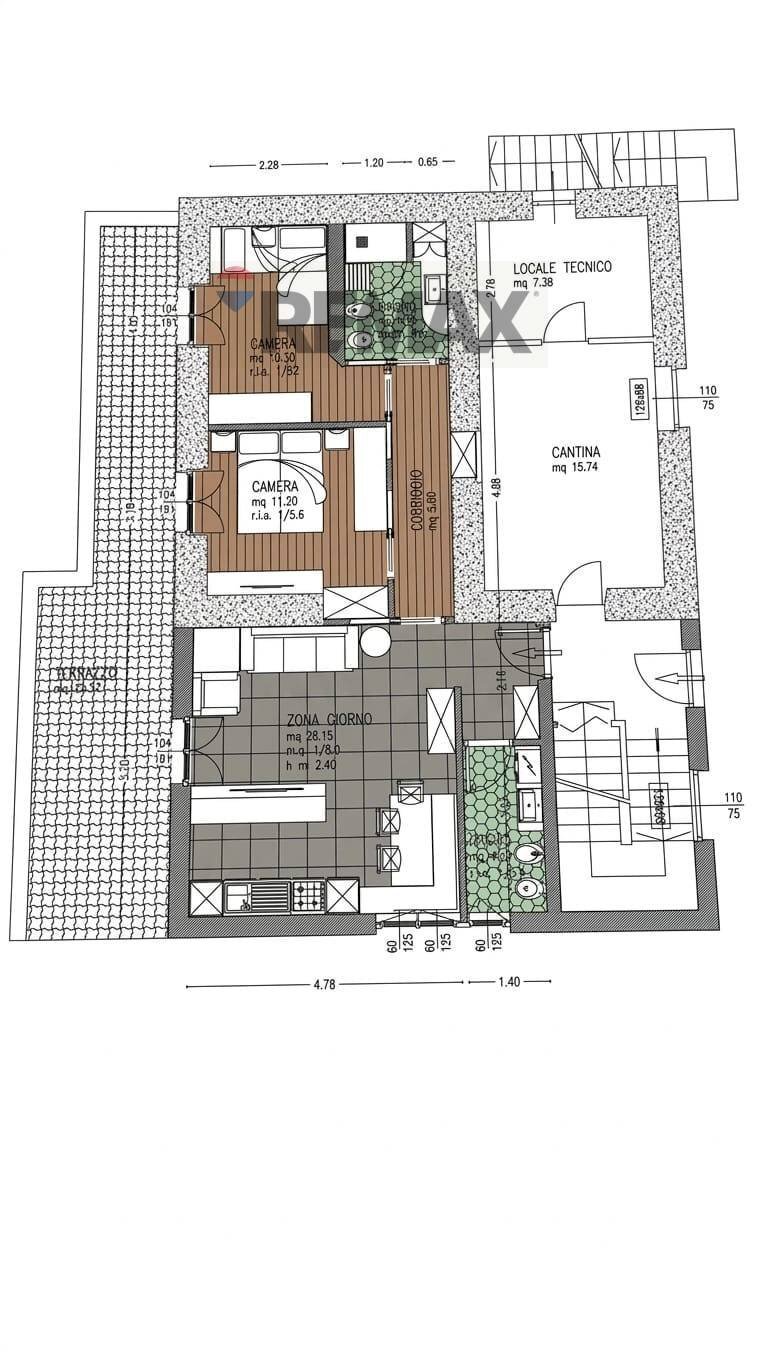 Pianta 2D - Appartamento VIA ISLACIA
 
4, Ossana - planimetria 1