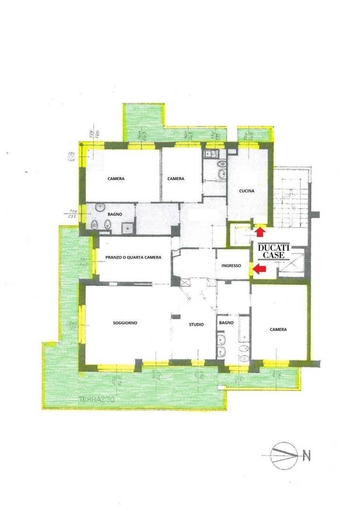 Appartamento via Jacopo Tintoretto, Milano - planimetria 1