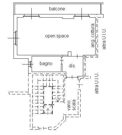 Loft via Pianezza, 6, Torino (zona San Donato) - planimetria 1