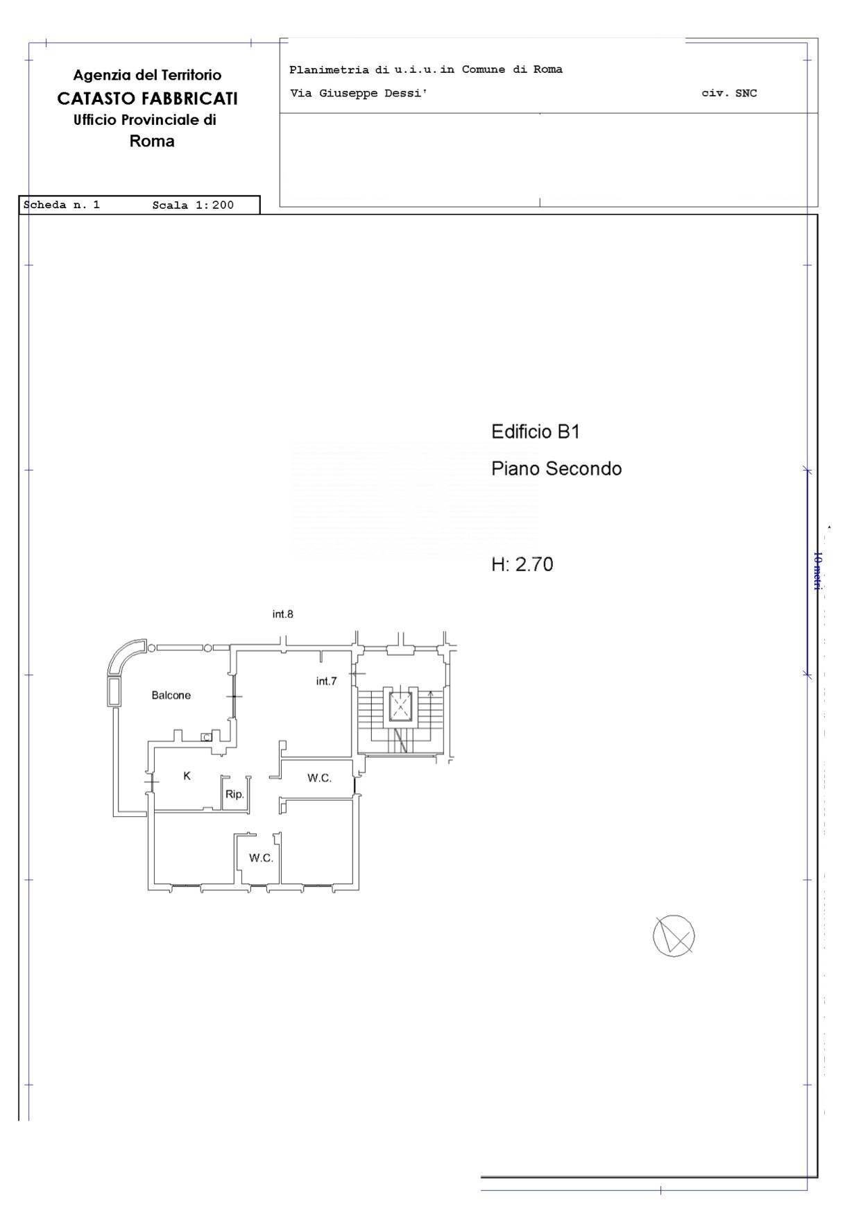 Foto 21 - Appartamento Via Giuseppe Dessi', Roma - planimetria 1