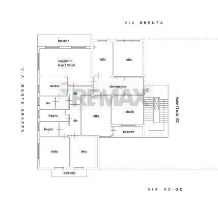 Pianta 2D - Appartamento VIA BRENTA
 
45, Cosenza - planimetria 1