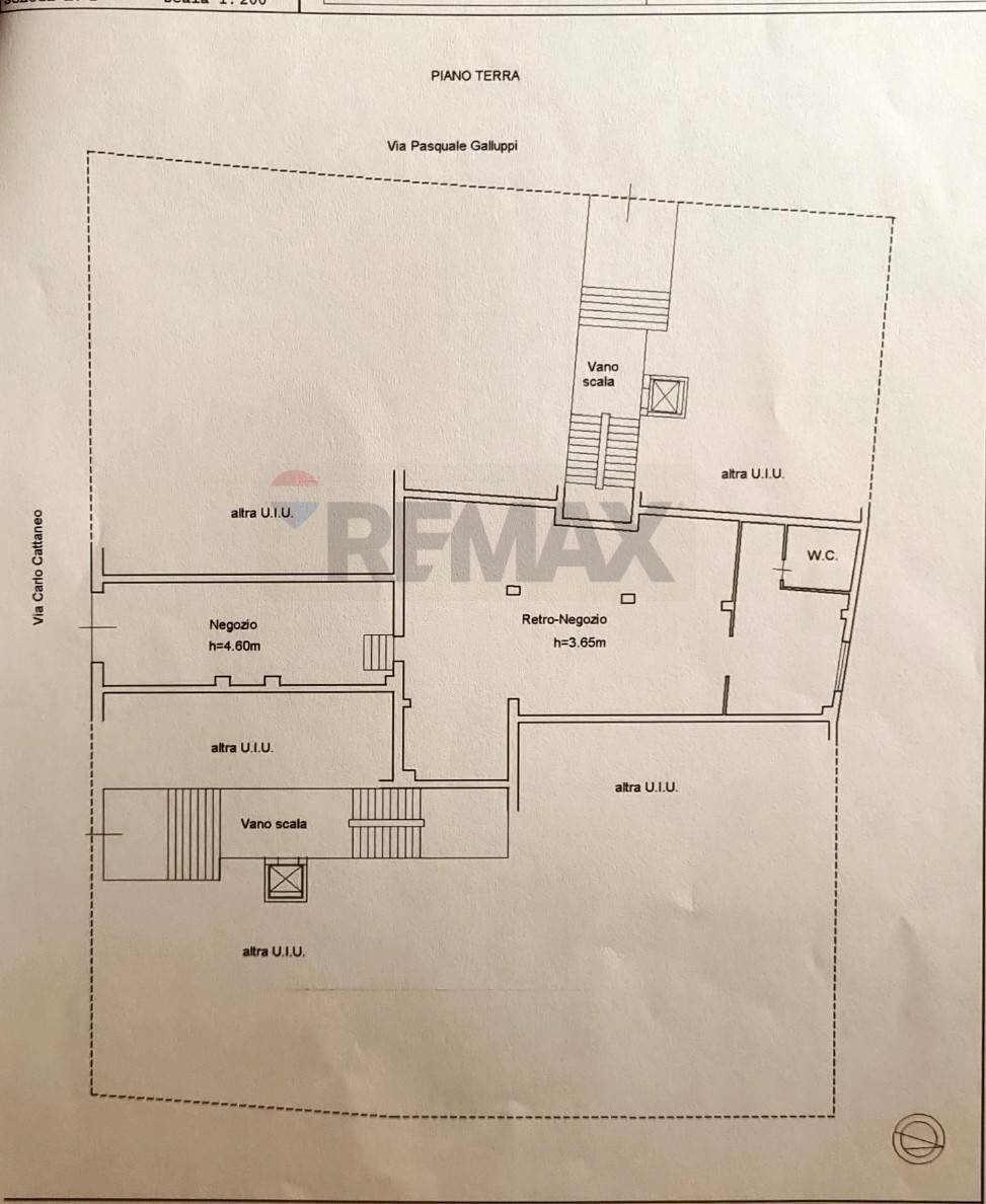 Pianta 2D - Commercial Premises Via Carlo Cattaneo
 
82/B, Cosenza - floor plans 1