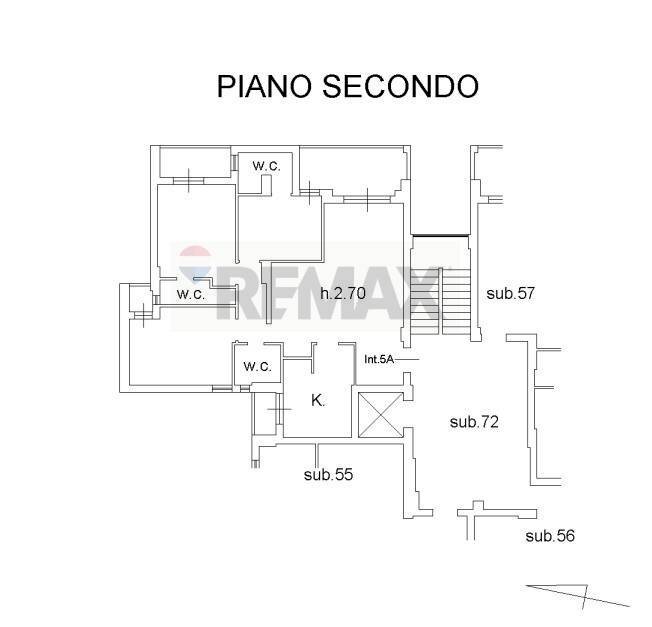 Pianta 2D - Appartamento via Rocco Chinnici
 
5, Cosenza - planimetria 1