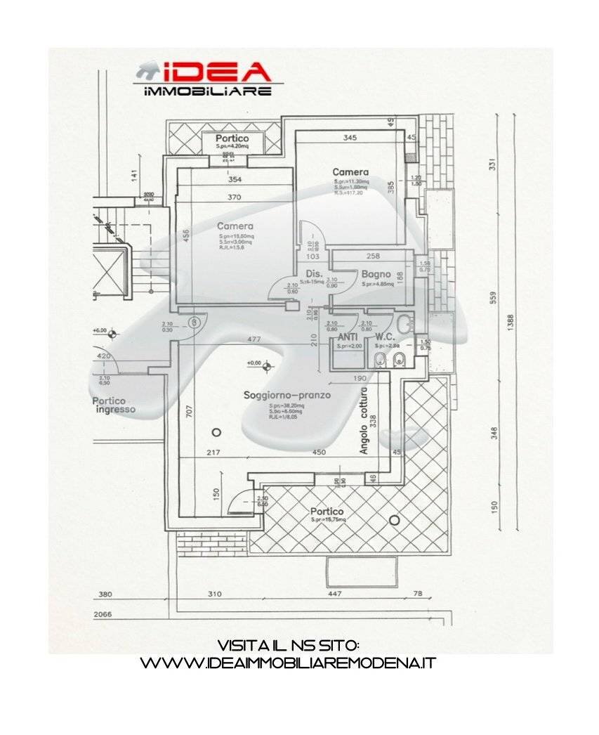 Three-room apartment strada Albareto, Modena - floor plans 1
