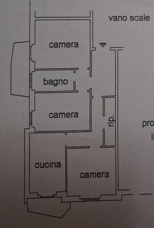 Planimetria - Quadrilocale via dei Carpentieri, 5, Genova (zona Sampierdarena) - foto 1