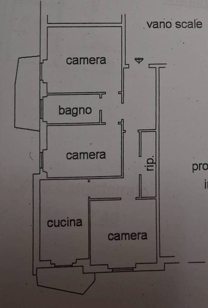 Quadrilocale via dei Carpentieri, 5, Genova (zona Sampierdarena) - planimetria 1