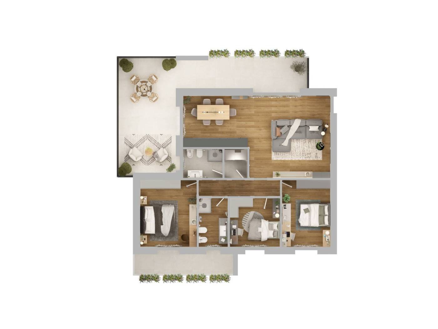 Appartamento via Giovanni Boccaccio, 4, Mozzo - planimetria 1