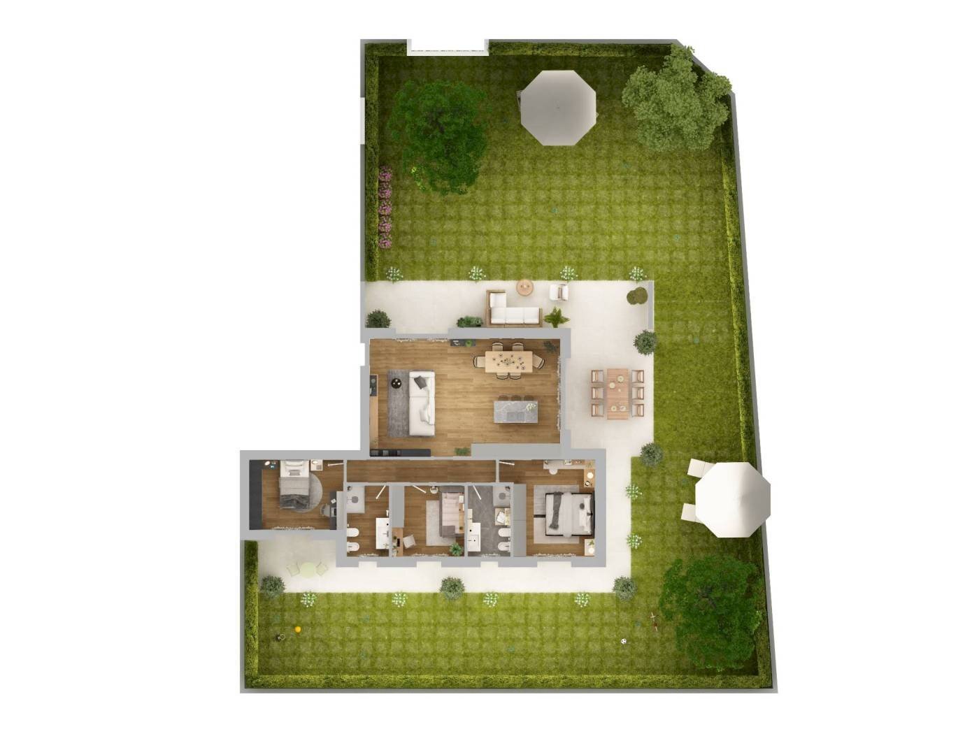 Quadrilocale via Giovanni Boccaccio, 4, Mozzo - planimetria 1