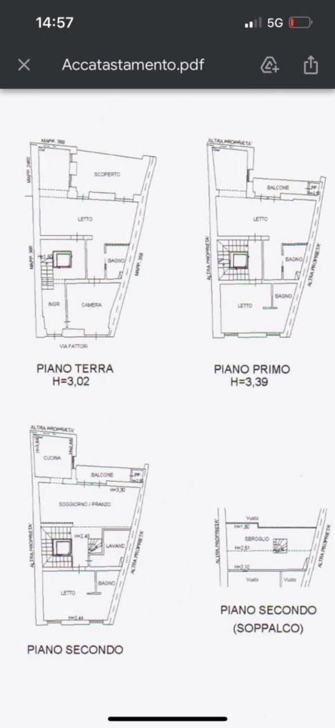 Casa indipendente via Fattori, 7, Pesaro - planimetria 1
