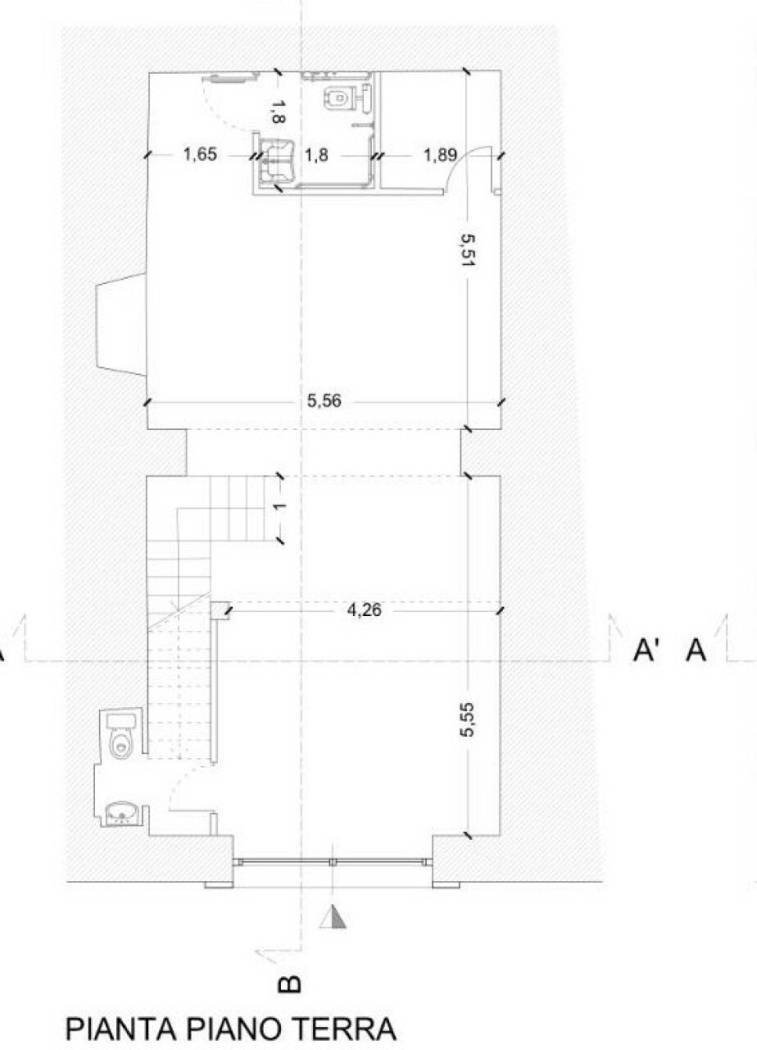 Negozio via Andrea Doria, 18, Viterbo - planimetria 1