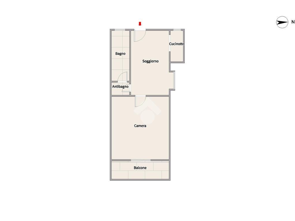 Bilocale Via Simone Saint Bon, Milano (zona Inganni) - planimetria 1