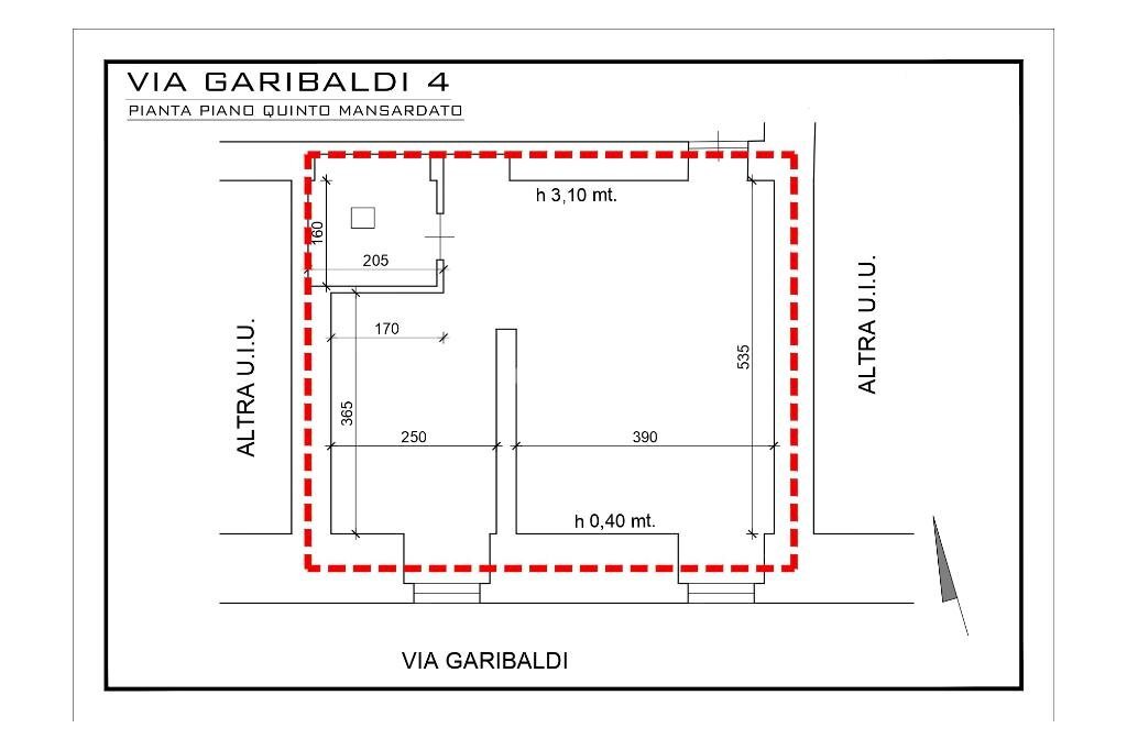 Bilocale Via Giuseppe Garibaldi, Torino (zona Centro) - planimetria 1