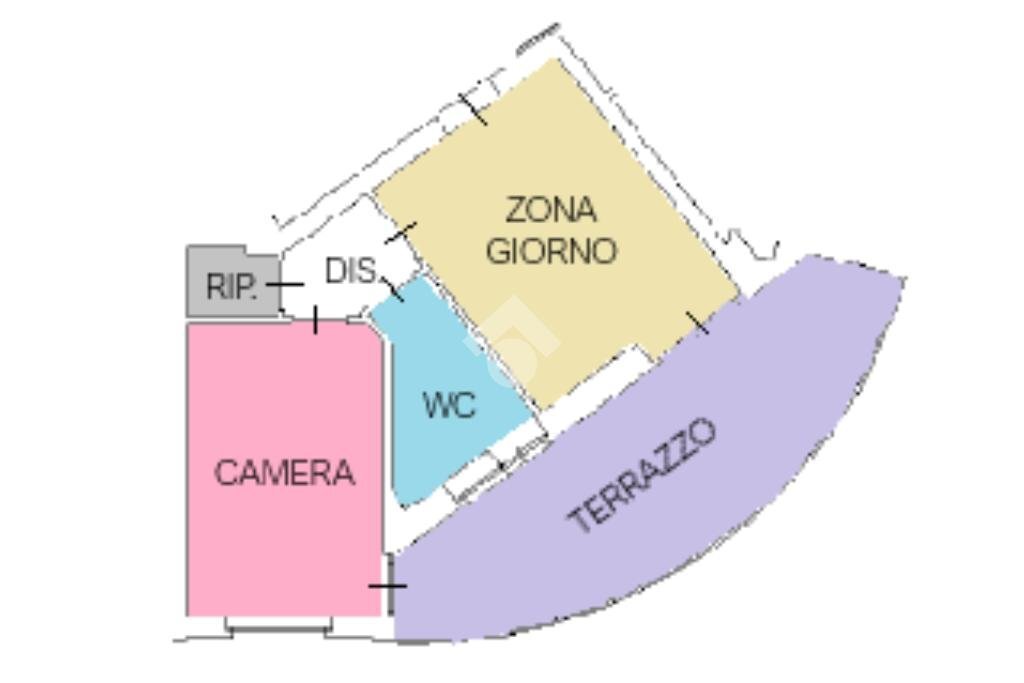 Bilocale Via Sostegno, Torino (zona Parella) - planimetria 1