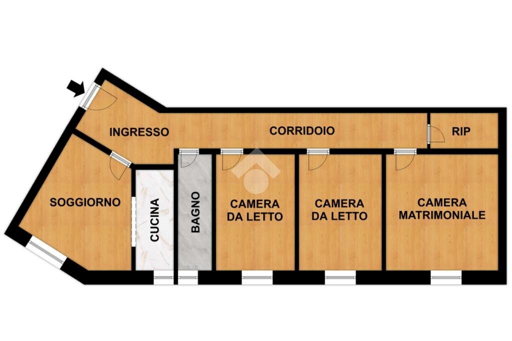 Quadrilocale Via G. Cuneo, Savona (zona Legino) - planimetria 1