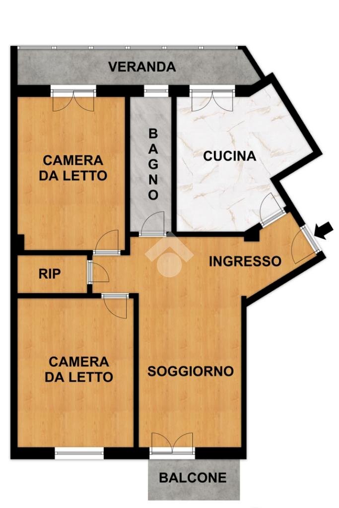 Quadrilocale Via Aleardi, Savona (zona Santa Rita) - planimetria 1