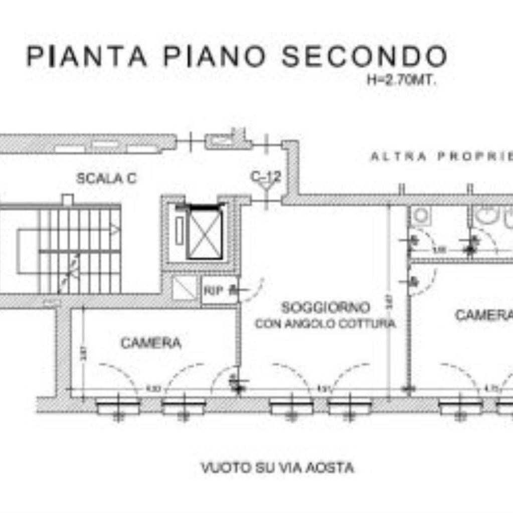 Trilocale Via Aosta, 8, Torino (zona Aurora) - planimetria 1