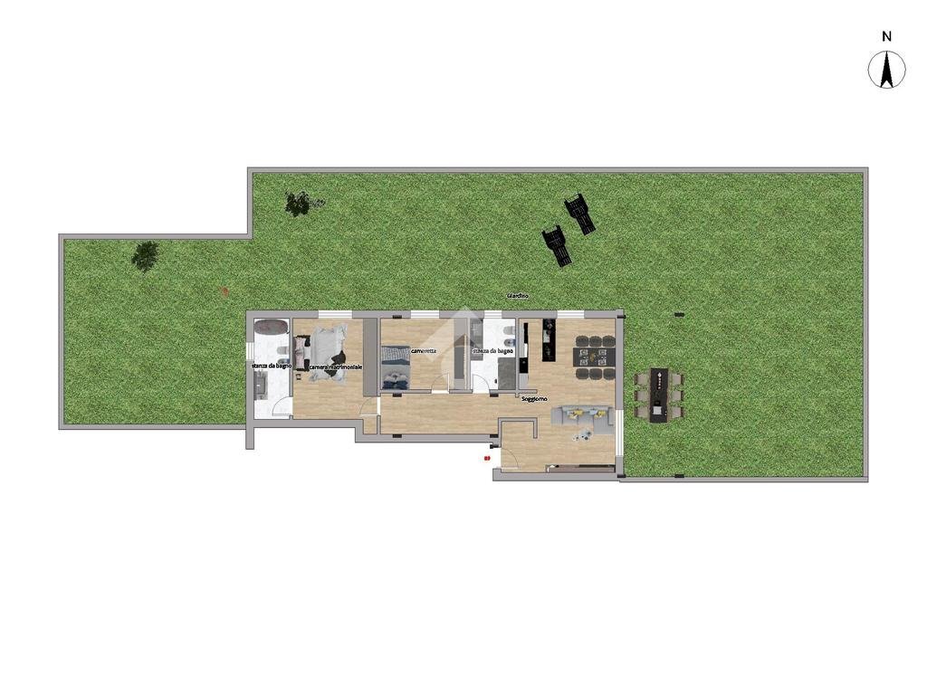 Trilocale Via M. Buonarroti, Binasco - planimetria 1