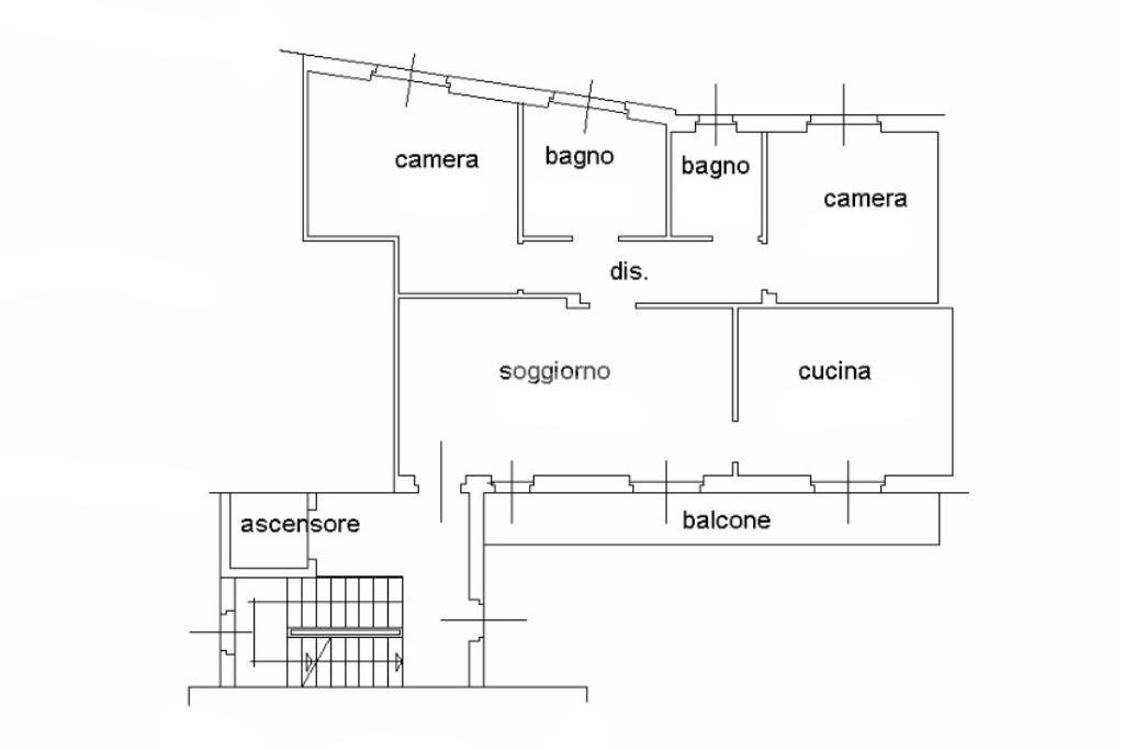 Four-room apartment Via Solaro del Borgo, Livorno Ferraris - floor plans 1