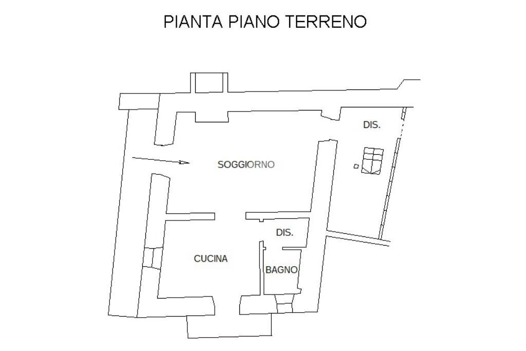 Casa semi indipendente Borgata roccia, Sampeyre - planimetria 1