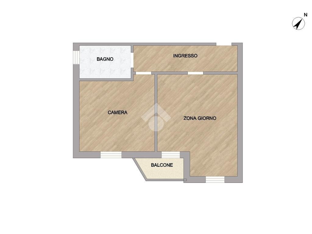 Two-room apartment Via Libertà, Rescaldina - floor plans 1