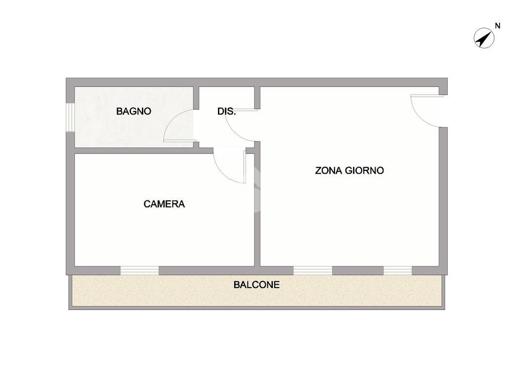 Bilocale Via Varesina, Rescaldina - planimetria 1