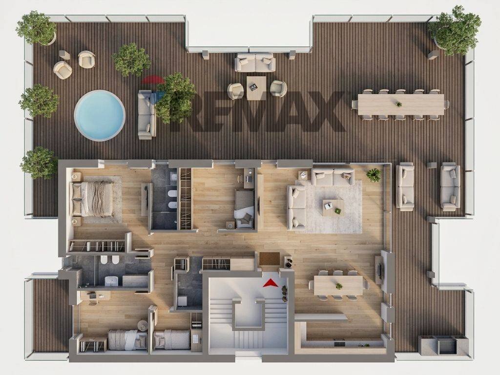 Rendering pianta 3D - Attic Via del Lavoro
 
snc, Fano - floor plans 1