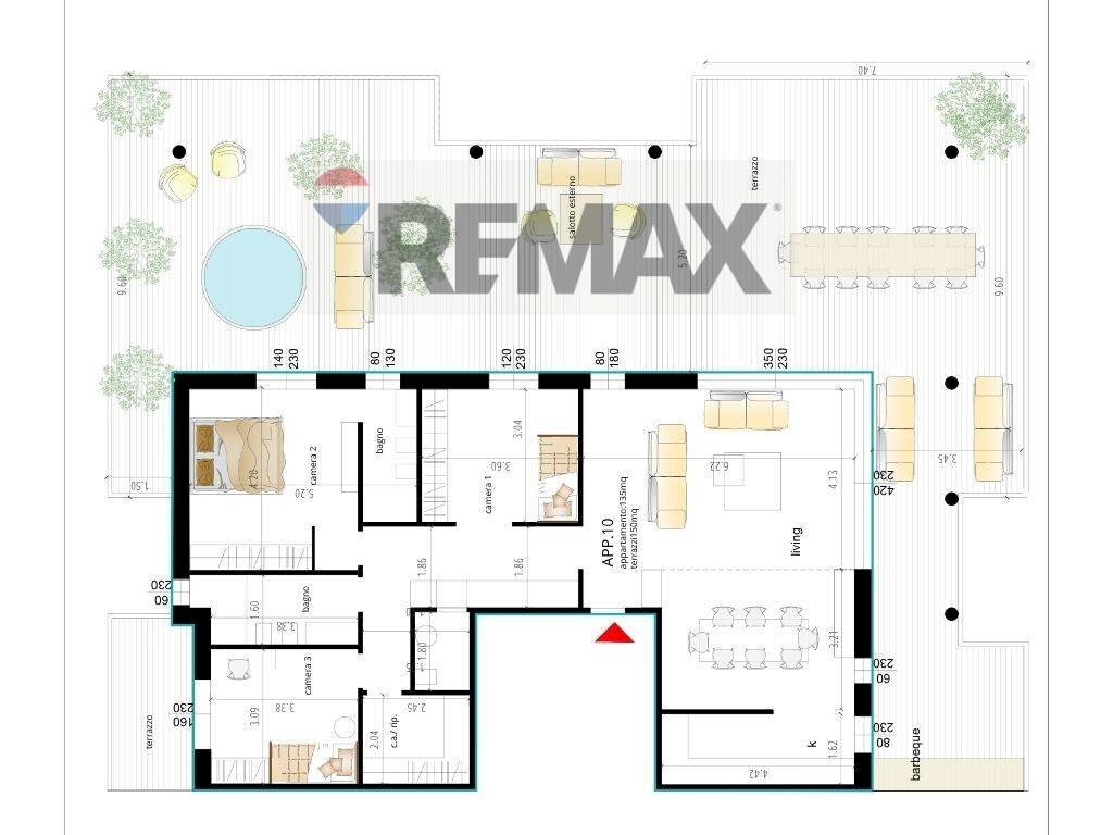 Pianta 2D - Attico Fano - planimetria 1