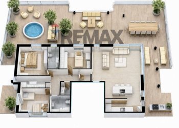 Rendering pianta 3D - Attico Fano - foto 6