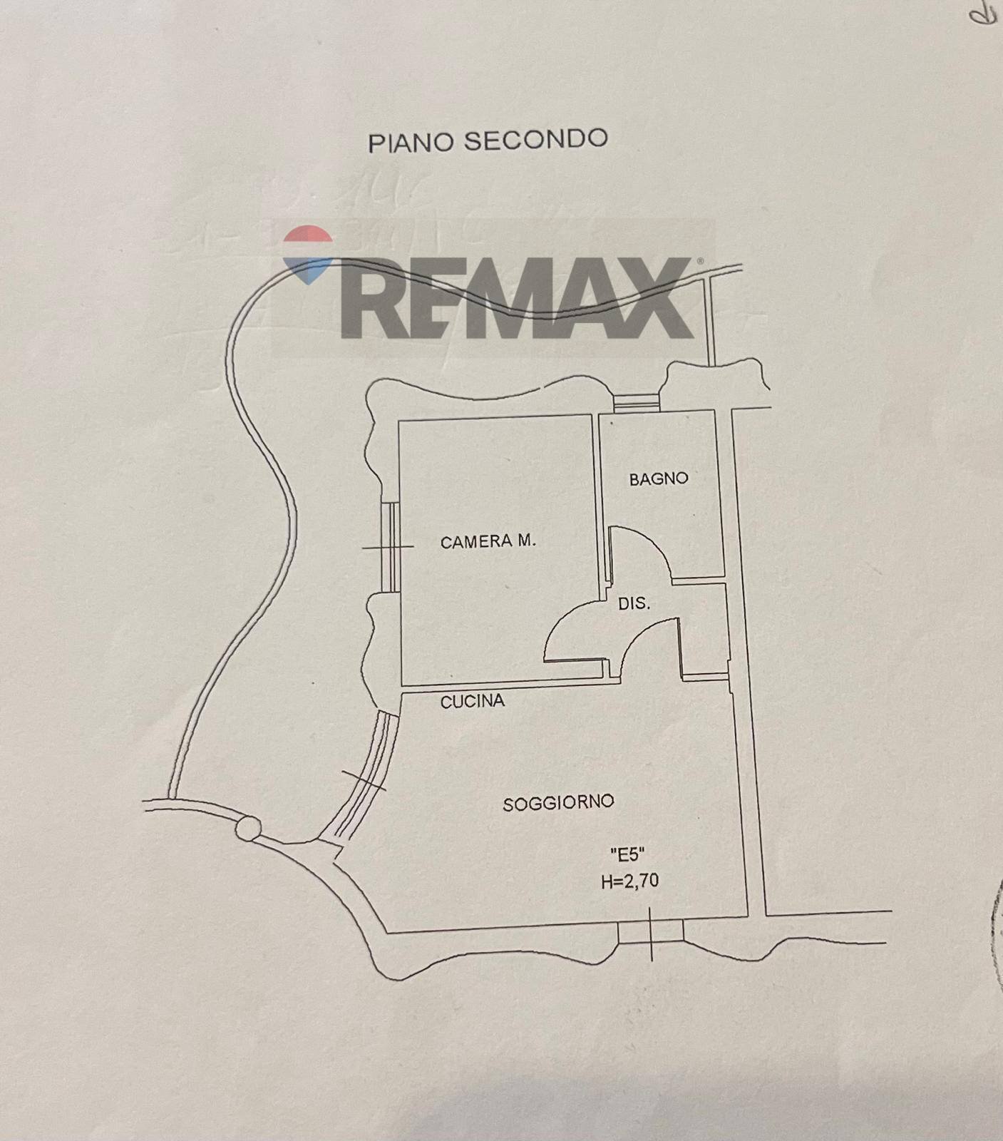 Pianta 2D - Bilocale Rosignano Marittimo - planimetria 1