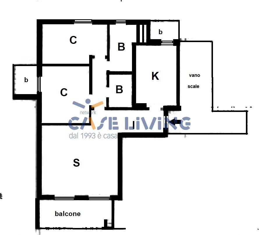 Foto 25 - Trilocale Via Guido Rossa, Buccinasco - planimetria 1