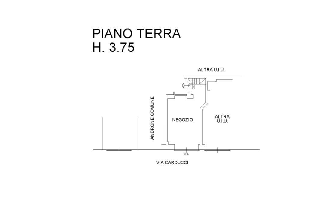 Foto 6 - Negozio Via Giosue' Carducci, Milano - planimetria 1