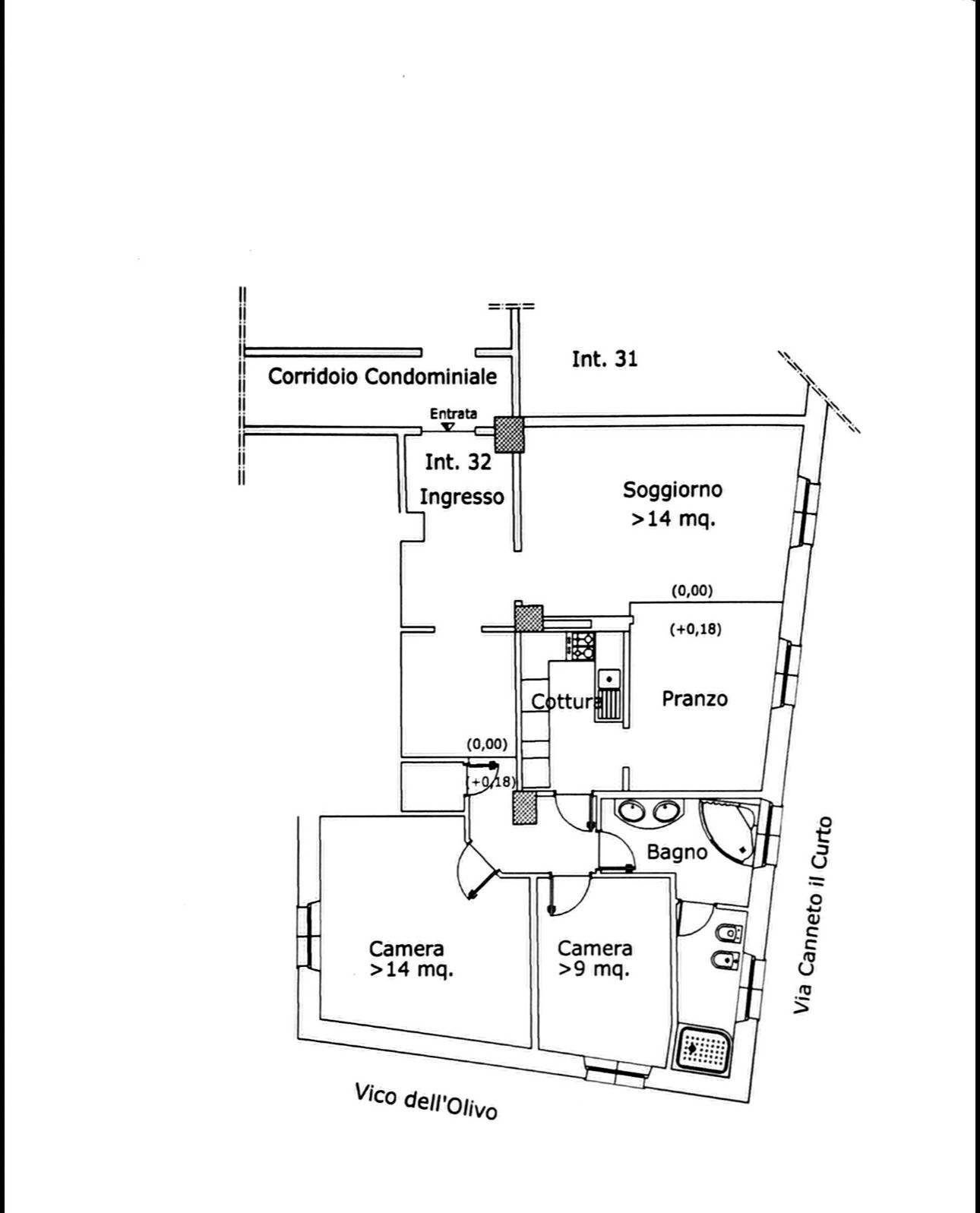 Foto 30 - Appartamento Piazza De Marini
 
3, Genova - planimetria 1