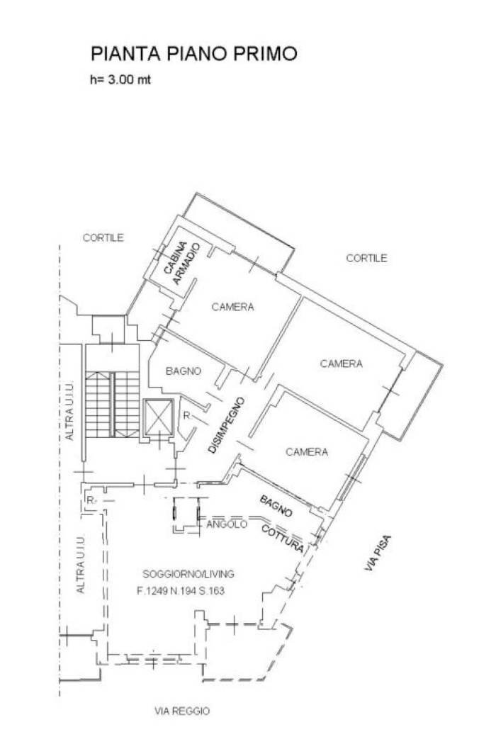 Appartamento via Reggio, 6, Torino (zona Aurora) - planimetria 1