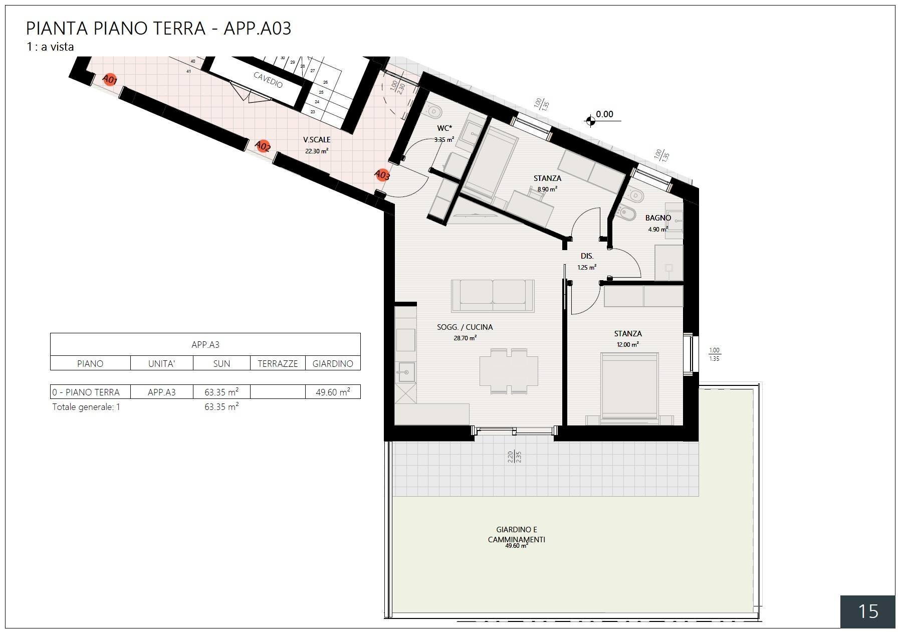 Foto 1 - Bilocale Via Verruca, Trento - planimetria 1