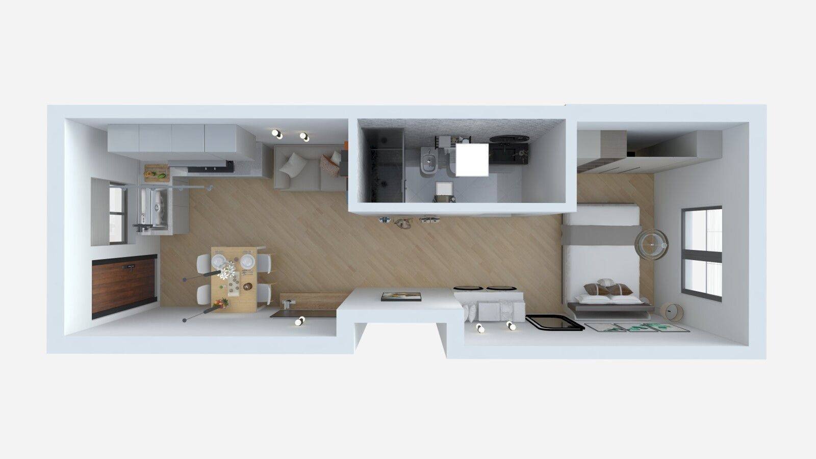 Loft via Luigi Vestri, 14, Bologna (zona San Donato) - planimetria 1