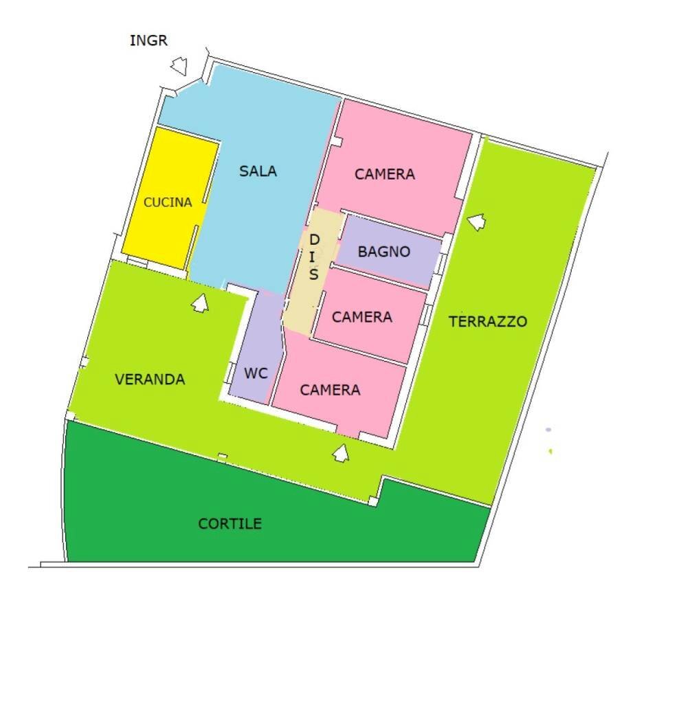 Appartamento via Roma, 4, Sennori - planimetria 1