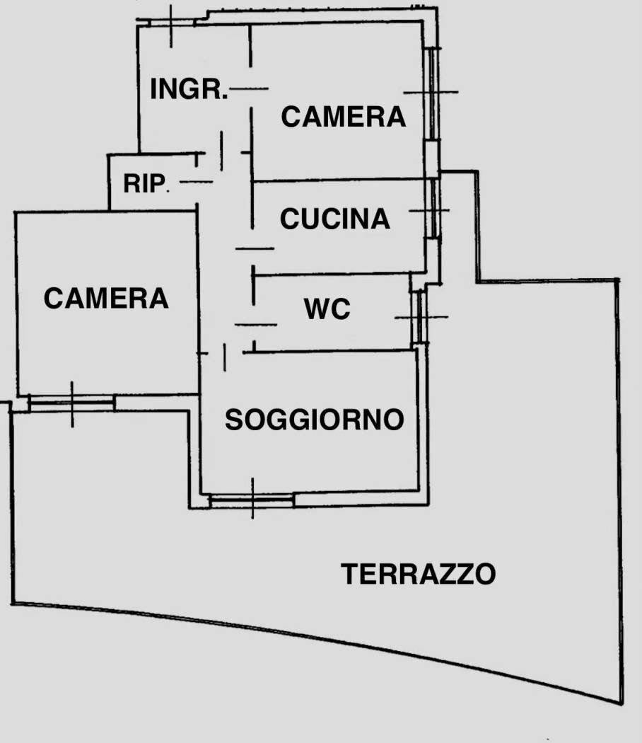 Trilocale Circonvallazione Gianicolense, 368, Roma - planimetria 1