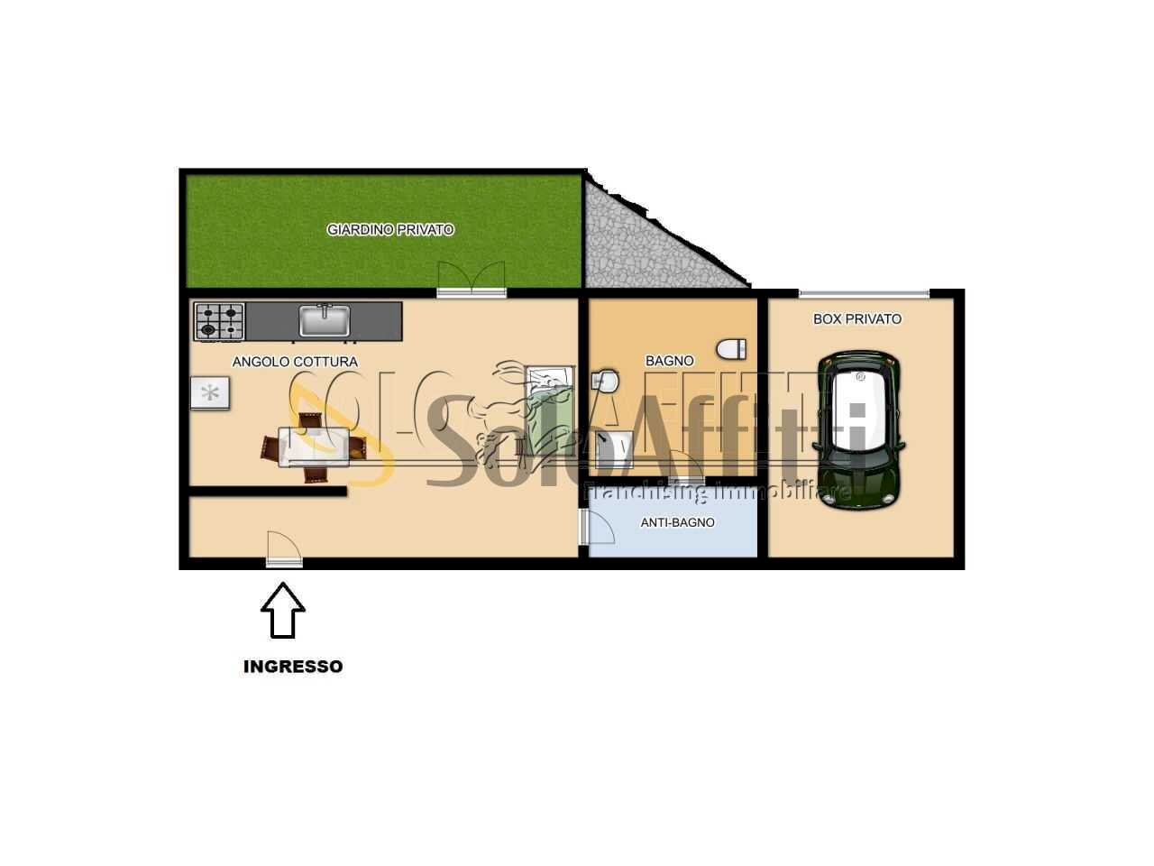 PLANIMETRIA - Appartamento via E.TIBALDI, Pavia - planimetria 1